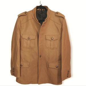 Men's Military Style Wool Jacket Size M